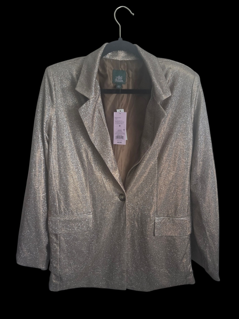 NWT Wild Fable Metallic Copper/Gold Blazer & Pants - Women's